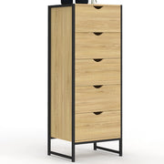 Cassettiera a 5 cassetti Detroit 45 cm cassettiera di Design Industriale