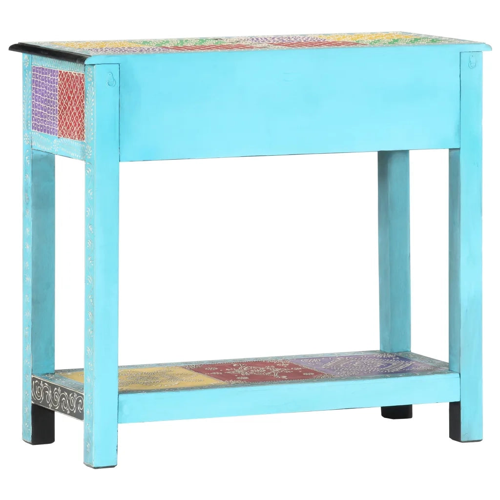 Tavolo Consolle Dipinto a Mano 80x35x75 cm in Legno di Mango cod mxl 64081