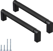 Pacchetto di 10 maniglie per armadi cucina, distanza di foro 96 mm, nero opaco, maniglie cucina, maniglie arredamento