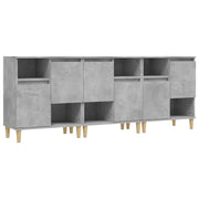 Credenze 3pz | Madia | Buffet da pranzo | Armadio da pranzo Grigio Cemento 60x35x70 cm in Legno Multistrato