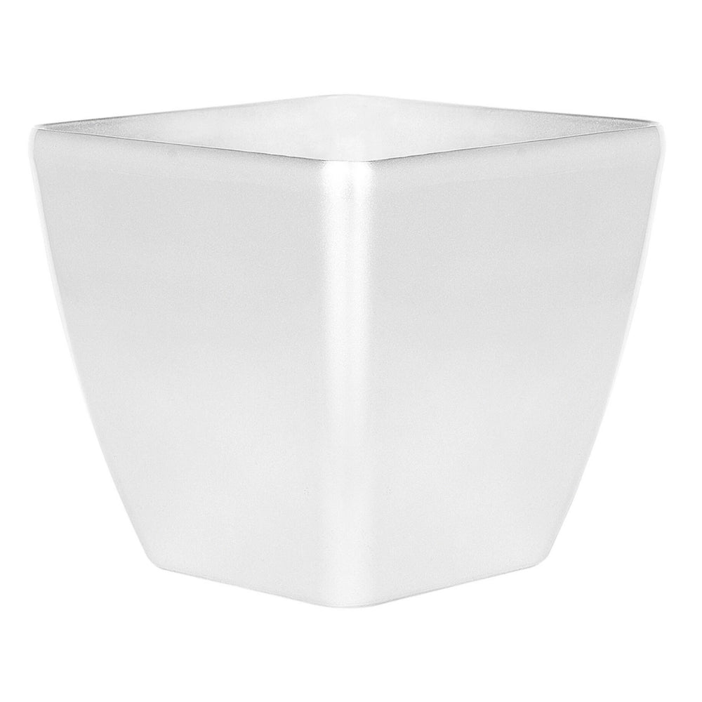 Vaso per piante in fibra d'argento argilla 34 x 35 x 35 cm per esterni interni per tutte le stagioni