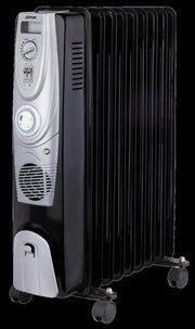 ZEPHIR RADIATORE AD OLIO TERMOSIFONE ELETTRICO 9 ELEMENTI 2400 WATT NERO