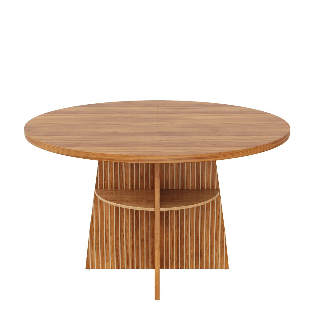 TAVOLO Rotondo Allungabile 110-150x110x77,5 cm MDF Noce