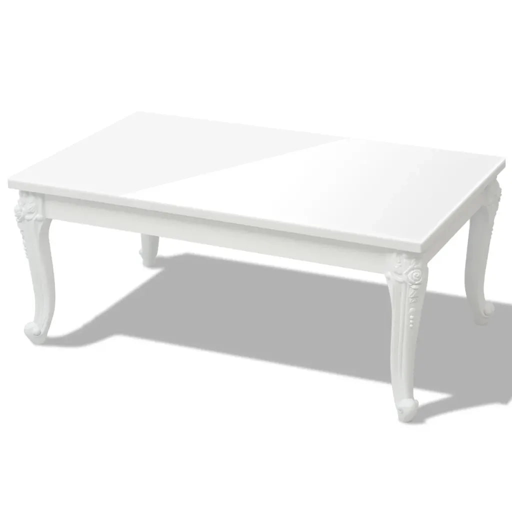 Tavolino da Salotto 100x60x42 cm Bianco Lucido 243380