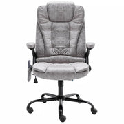 vidaXL Sedia da Ufficio Massaggiante Grigio Chiaro in Scamosciato
