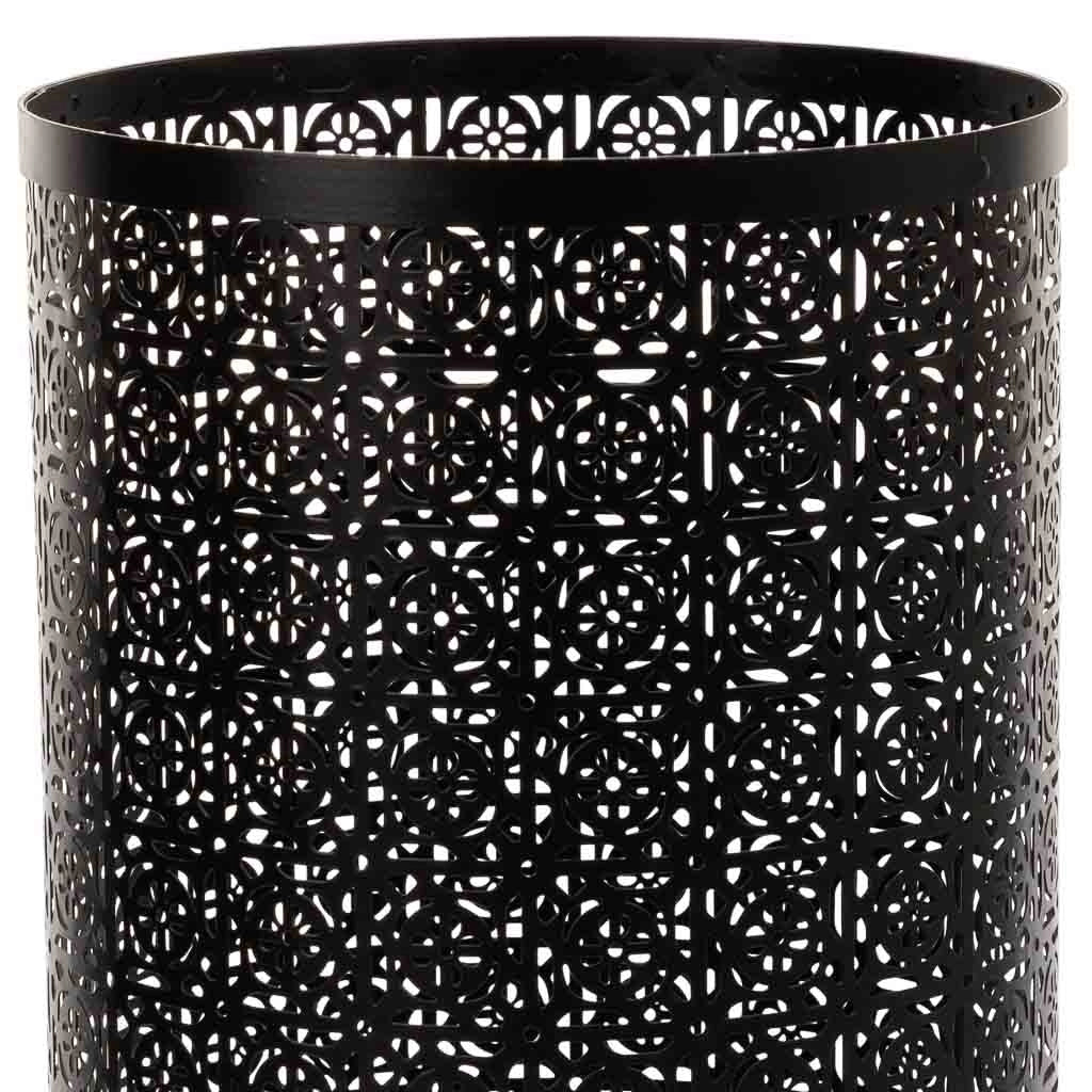 Portaombrelli tondo in ferro battuto nero 24x24x45h cm