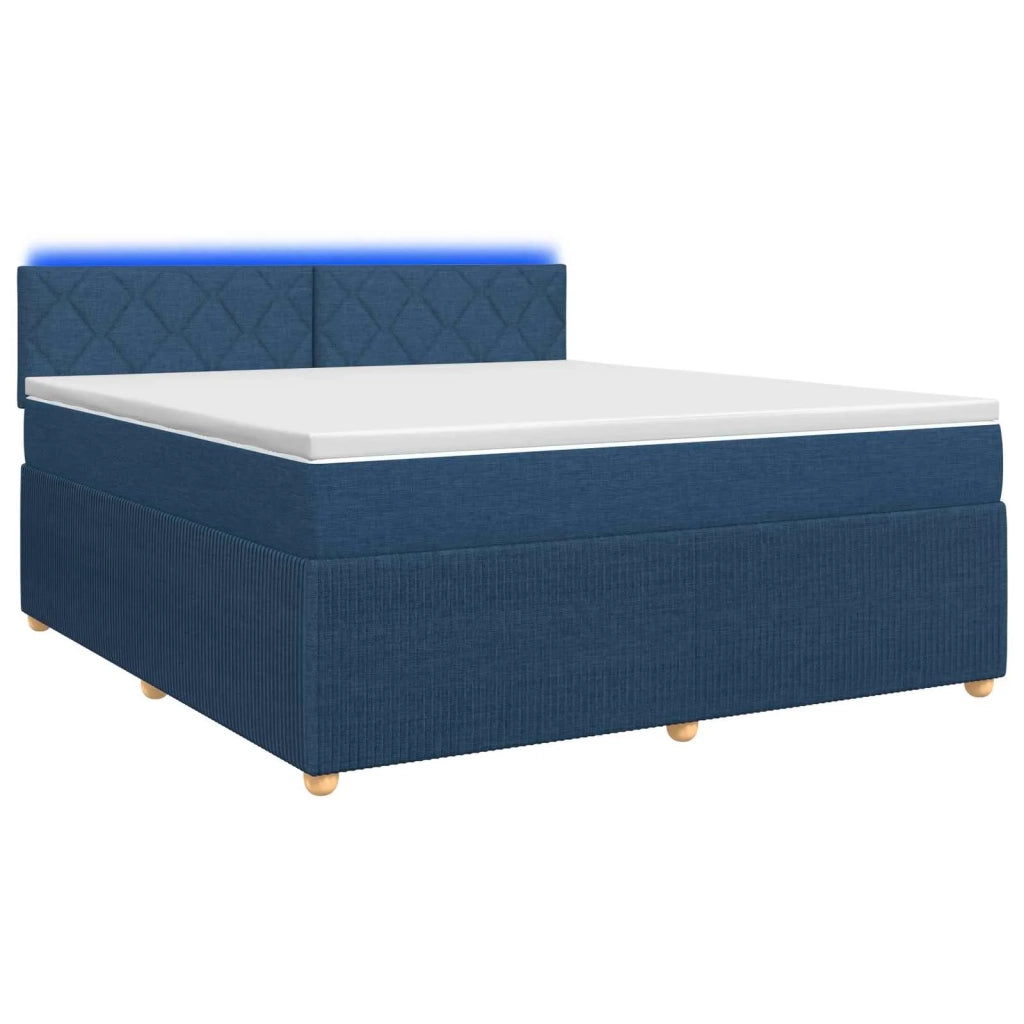 Letto box spring con materasso Blu 180 x 200 cm Tessuto 3453001
