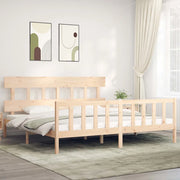 Giroletto senza Materasso-Struttura Letto 200x200 cm in Legno Massello di Pino 894146