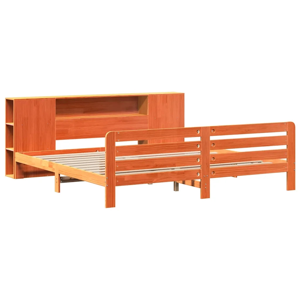 Giroletto senza Materasso Marrone Cera 180x200 cm Legno di Pino 3309889