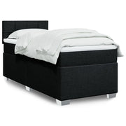Giroletto a Molle con Materasso Nero 100x200 cm in Tessuto 3288101