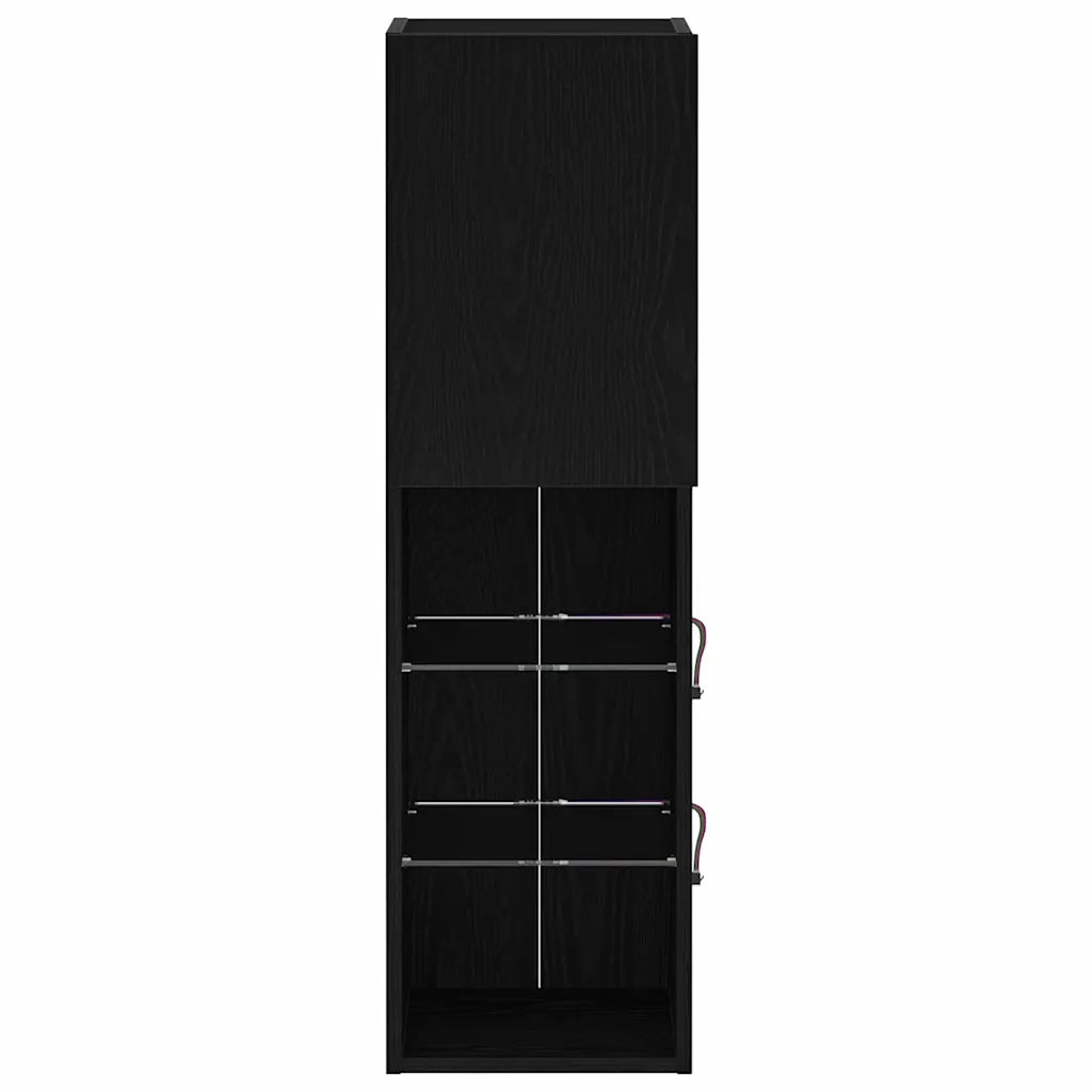 Set mobile TV Rovere Nero 30,5 x 30 x 102 cm Legno multistrato 862198