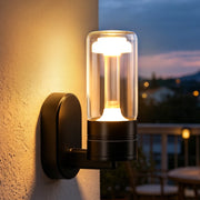 ZMH Lampada da Parete Esterno LED 10W Nero 3000K Impermeabile  IP65 per Terrazza Ingresso Corridoio