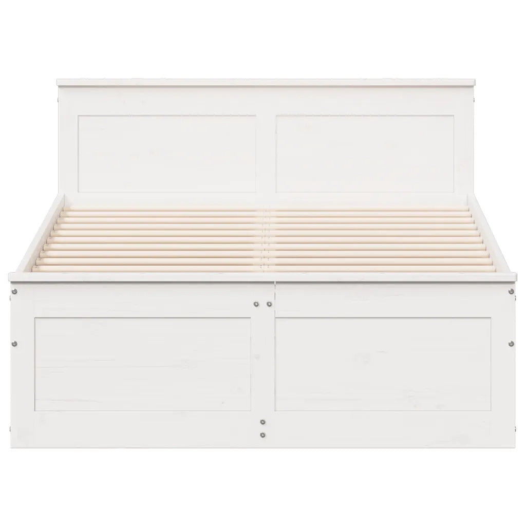 Giroletto senza Materasso con Testata Bianco 135x190 cm Pino 3308781