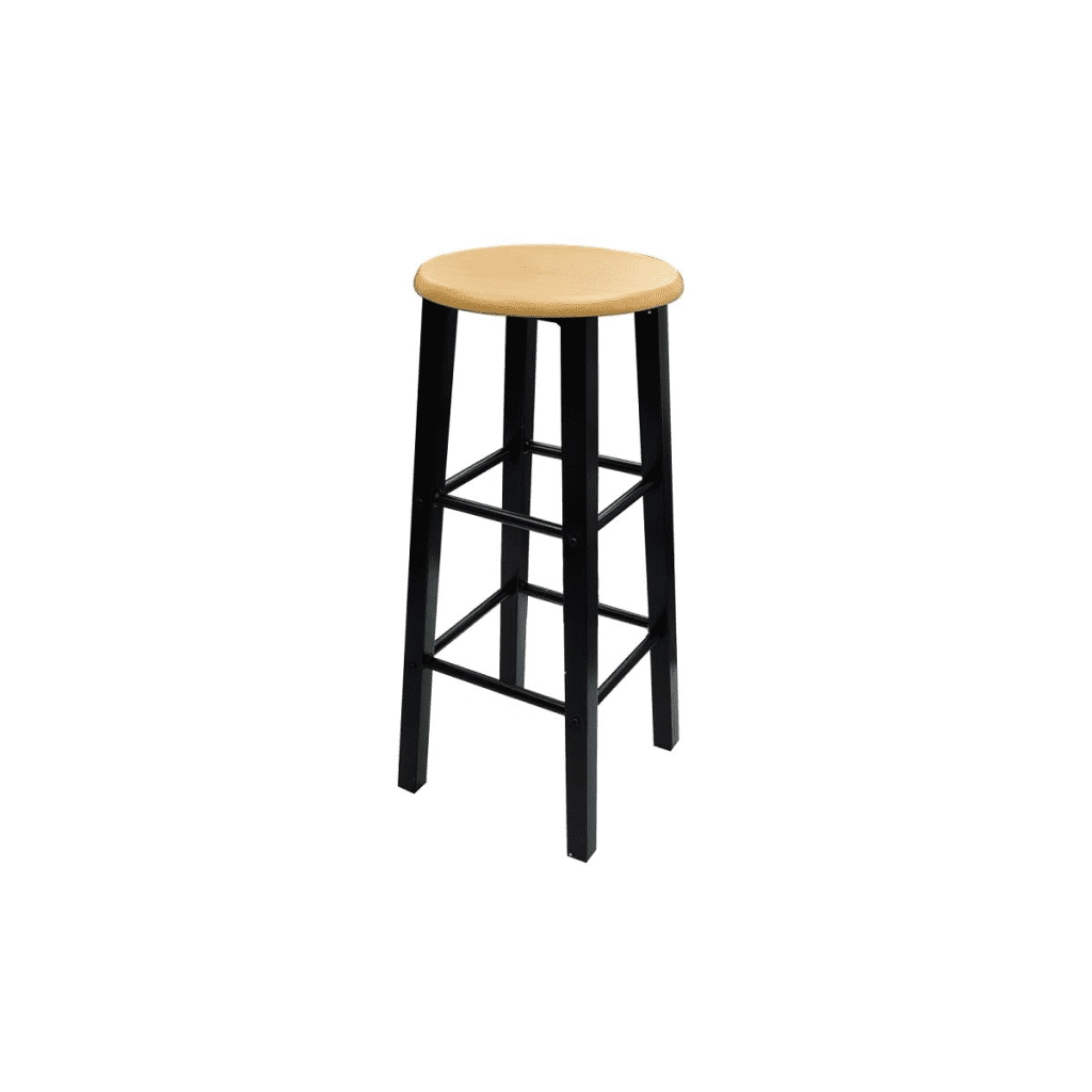 Set Tavolo da Pranzo / Bar e Sedie in Legno e Acciaio Marrone CFW7294474