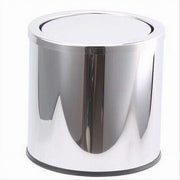 Trade Shop - Pattumiera Acciaio 5 Litri Bidone Cestino Spazzatura Coperchio Basculante 87463 -