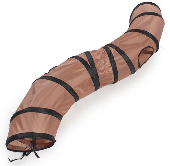 Tunnel per Gatti - Opiegaibile - Forma S - Tunnel per Passaggio - Tunnel per Coniglio - Tunnel per Gatti a Due Vie - Giocattolo per Animali Domestici - Tunnel per Piccoli Animali - Adatto per Uso Interno ed Esterno - 25x25x122cm