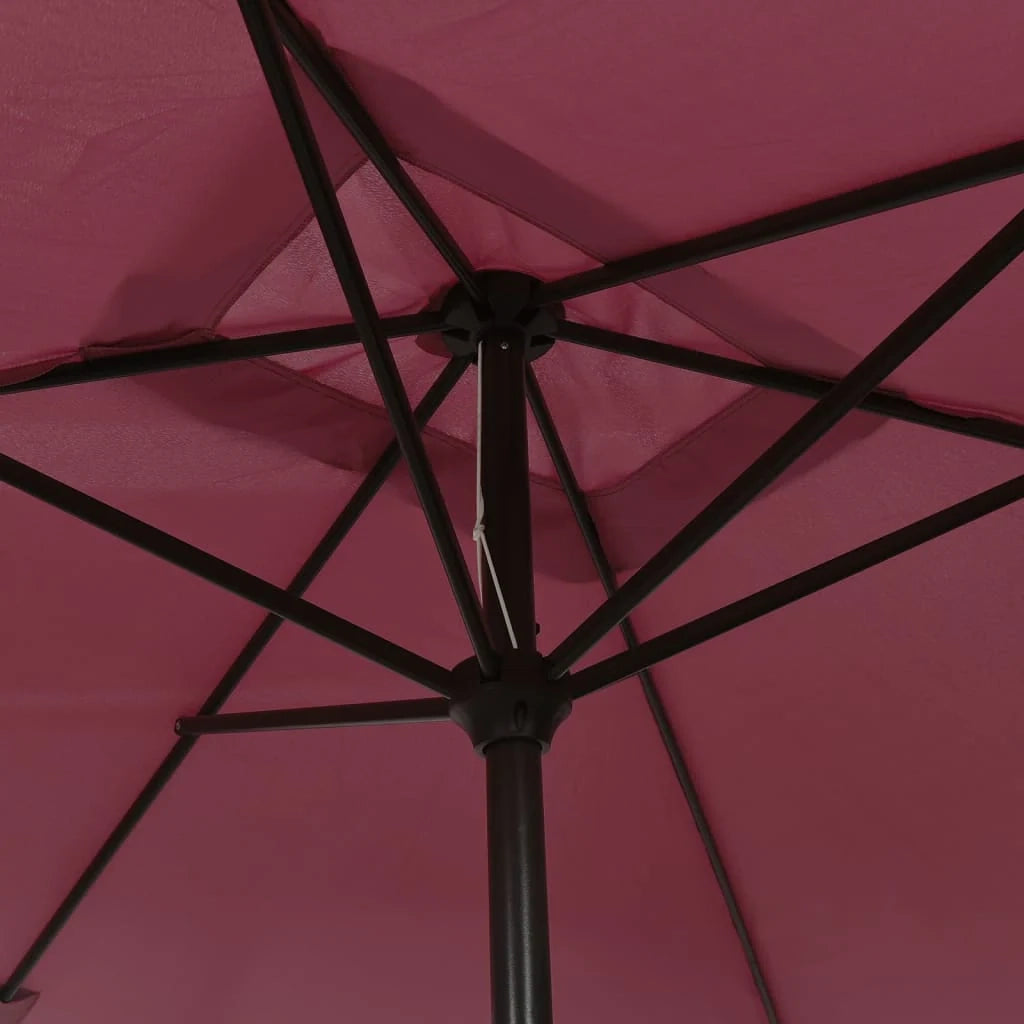 Ombrellone con palo in metallo 300 x 200 cm bordeaux 02_0008133