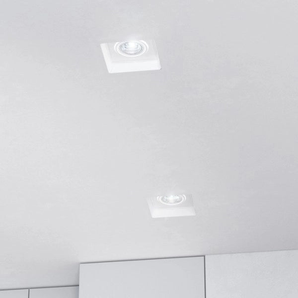 Faretto DINO SQ G53 inclinabile gesso 12V G53 50W