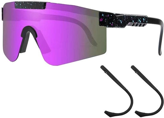 Sportiva occhialeria da sole polarizzata - Occhiali da bicicletta - Protezione dal vento - Protezione UV400 - Leggera - Materiale duraturo TR90