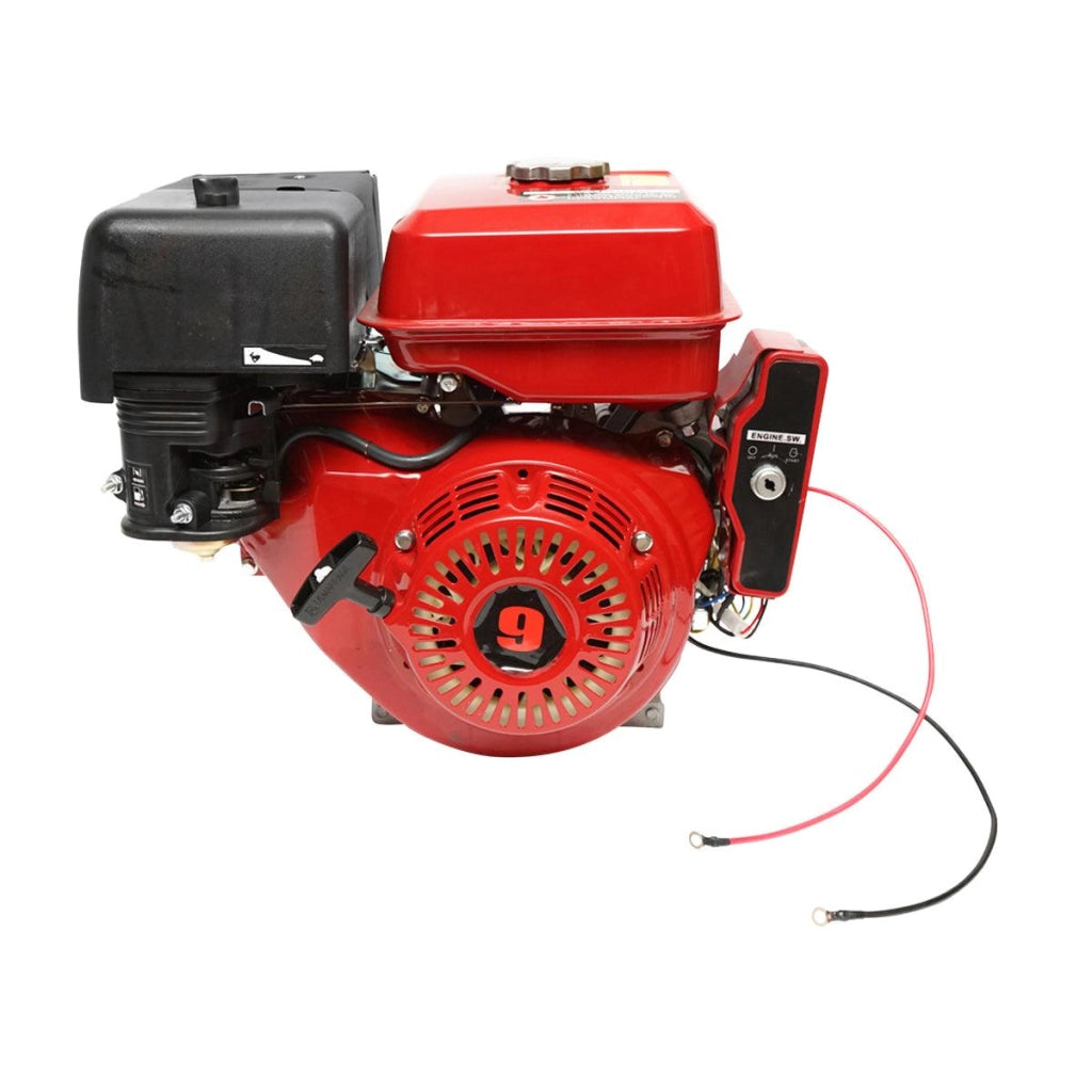 Motore a Scoppio 9 CV 242cc, Motore a Benzina 4 Tempi con Albero Ø 25 mm, Avviamento Elettrico e Avviamento Strappo bateria 12V/17Ah inclusa Breckner Germany