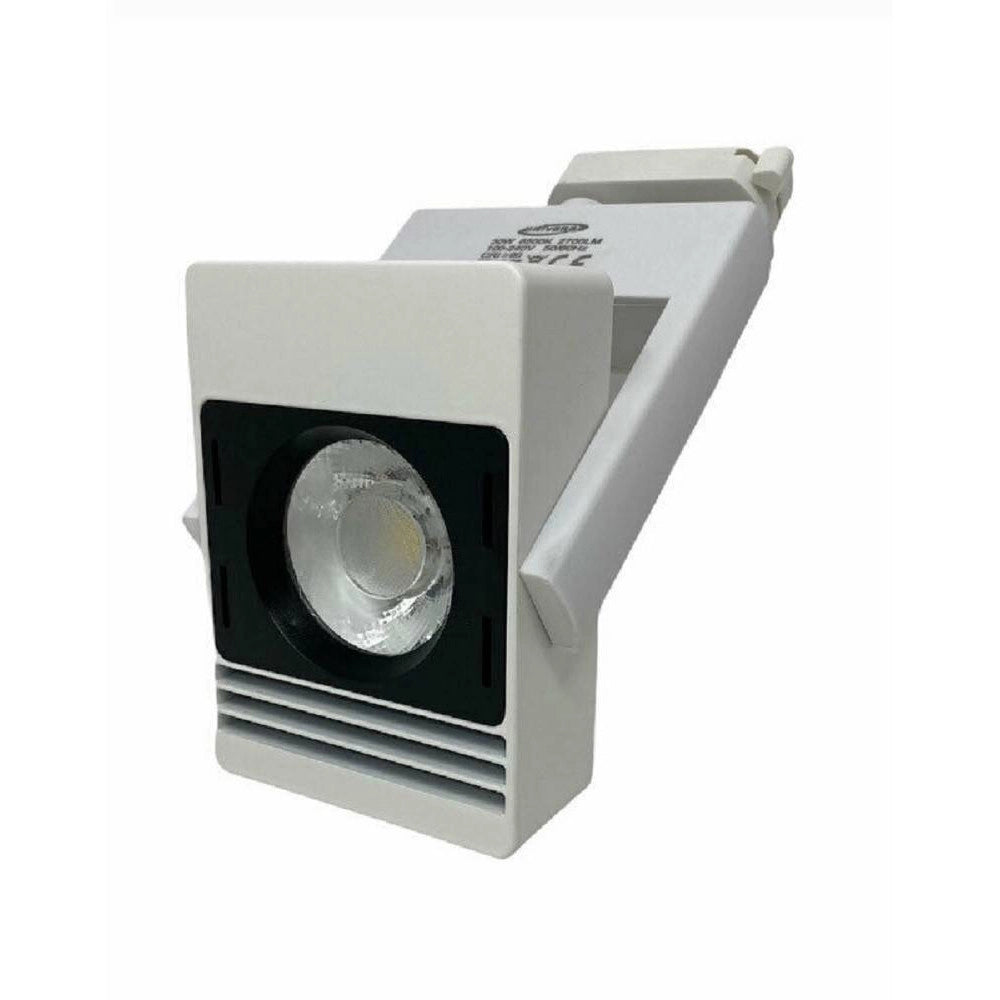 Trade Shop - Faro Proiettore Led Cob X Binario 30w Luce 6500k 4000k 3000k Orientabile F30w-5a -