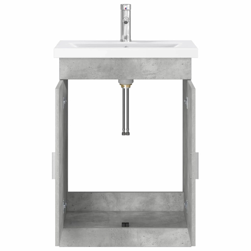 Set di mobili per il bagno Grigio Cemento 61 x 40 x 84,5 cm 3404353