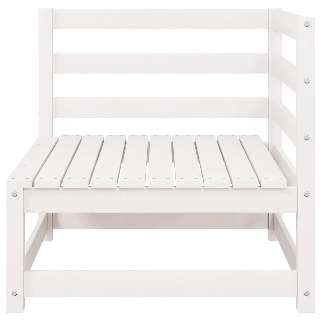 Set Divani da Giardino 2 pz Cuscini-Sofa da giardino Bianchi Massello di Pino