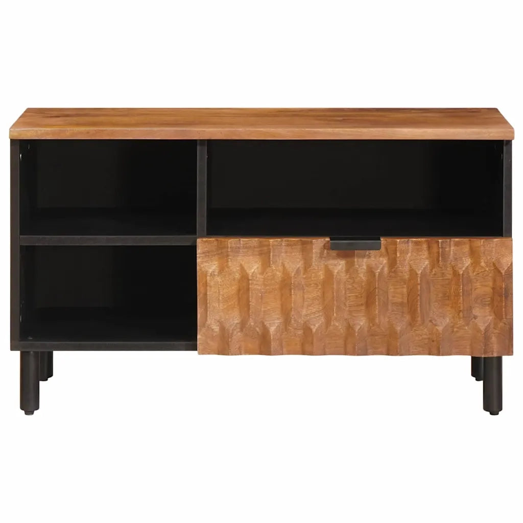 Mobile TV con cassetto Finitura Marrone Acacia 80 x 33 x 46 cm
