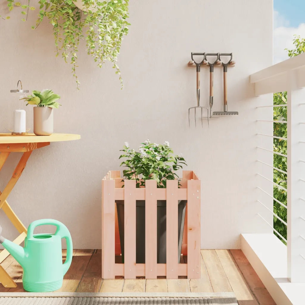 Fioriera Giardino Design Recinzione 50x50x50cm Massello Douglascod mxl 107571
