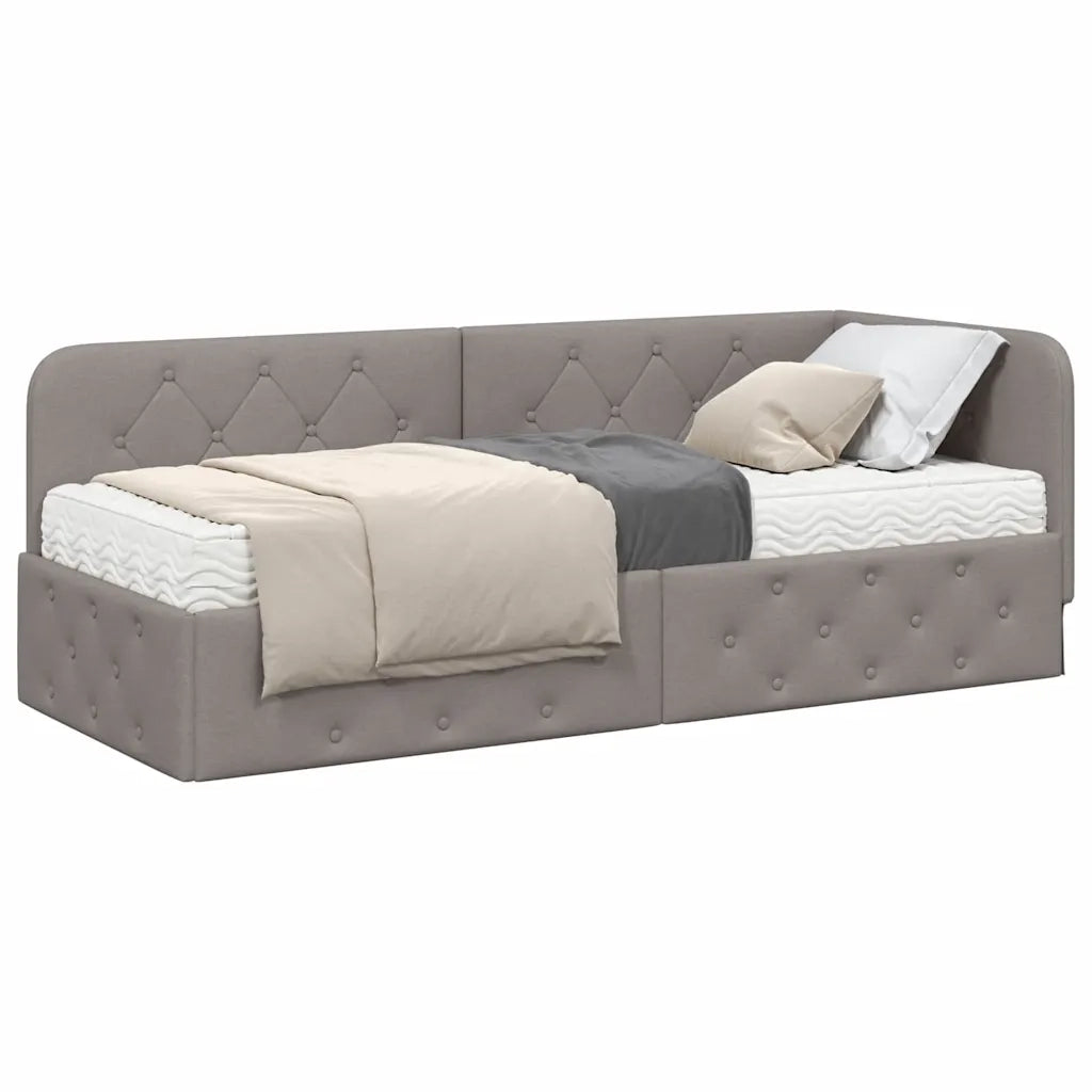 Letto singolo | Letto per adulti | Cornice del letto ad angolo Talpa 80 x 200 cm Tessuto