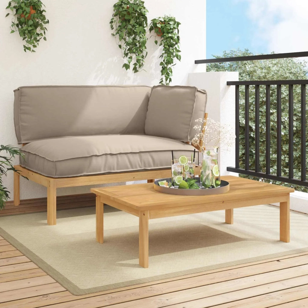 Set di divani con cuscino 2 pcs Talpa Legno di Acacia Massello 3418191