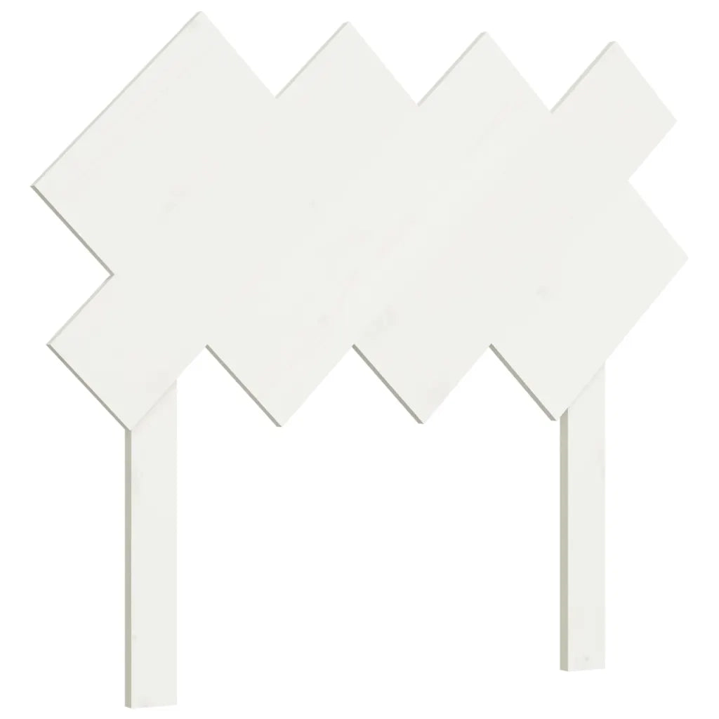 Testiera per Letto-Testata-Testiera Decorativa Bianca 92x3x81 cm in Legno Massello di Pino
