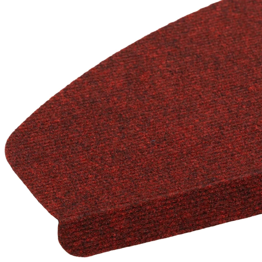 Tappetini per scale autoadesivi 15 pcs Rosso 80 x 28 x 3,5 cm 42040597