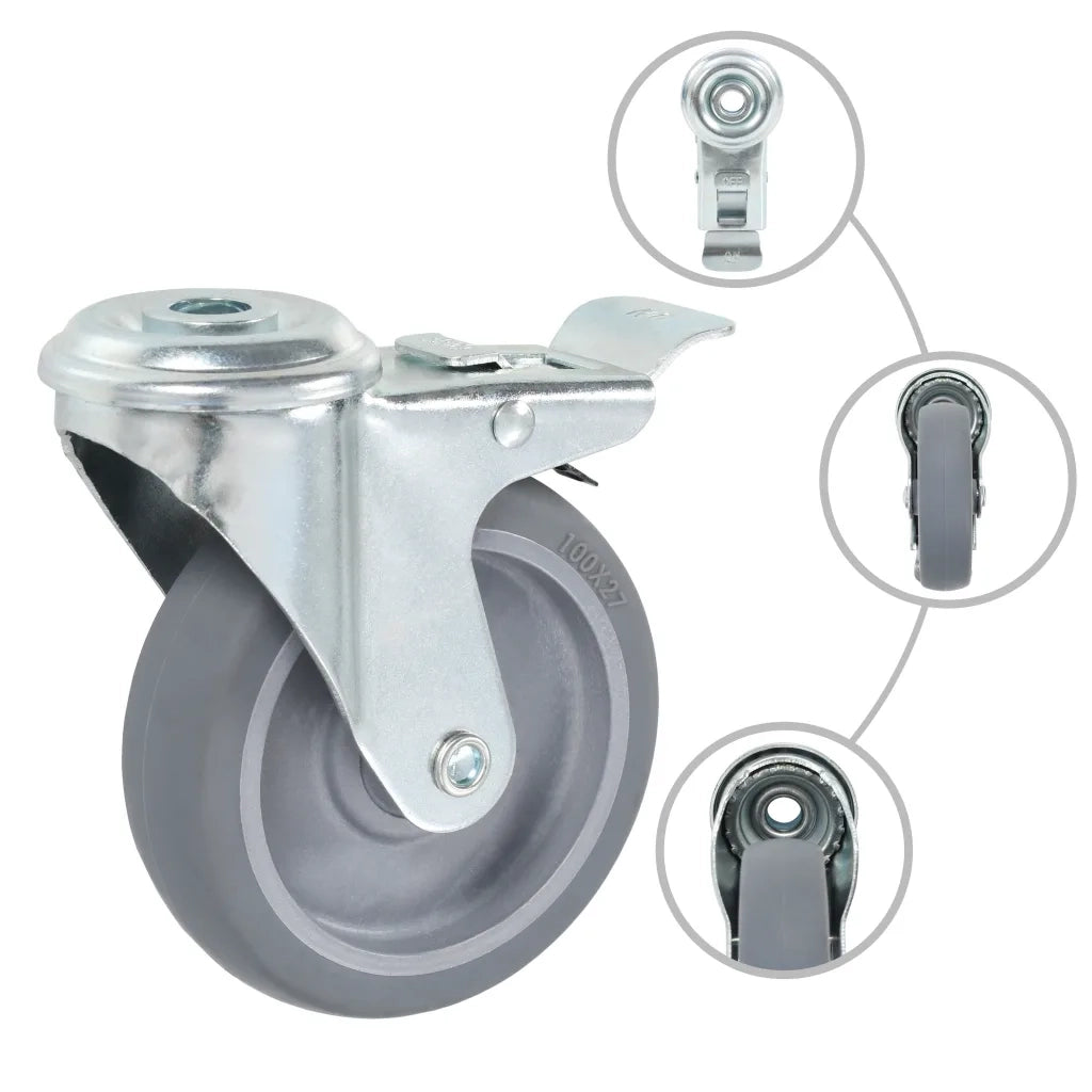 Ruote Girevoli con Foro per Bulloni 32 pz 100 mm CFW8019367