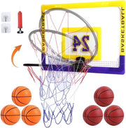 Set di mini pallacanestro per bambini - impianto di pallacanestro per interni con 6 palline per la camera dei bambini - per ragazzi, ragazze e adulti