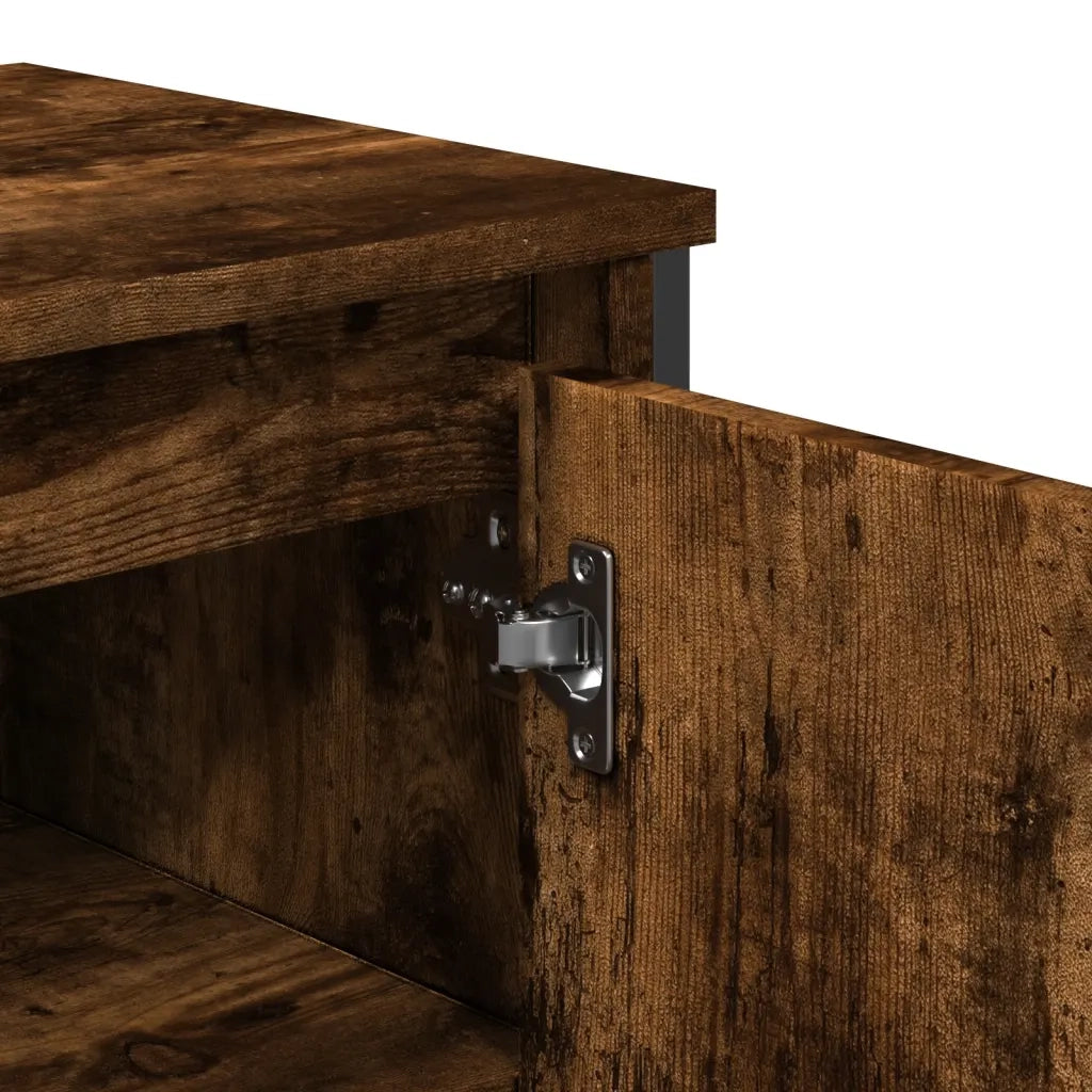 Mobile Lavabo Bagno Rovere Fumo 91x35x60 cm in Truciolato