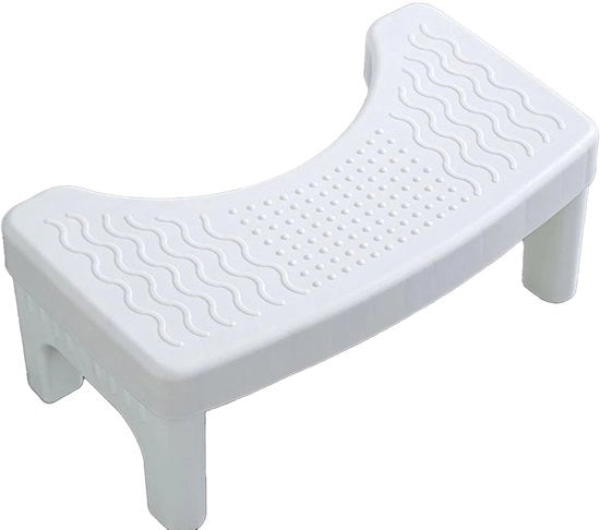 Supporto per la toilette opaczionabile, migliora la posizione, aiuta con la costipazione, emorroidi e sindrome del colon irritabile, bianco