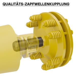 Frizione per albero cardanico scanalato a 6 denti Filetto esterno e interno 1 3/8" Max 1200Nm Giallo