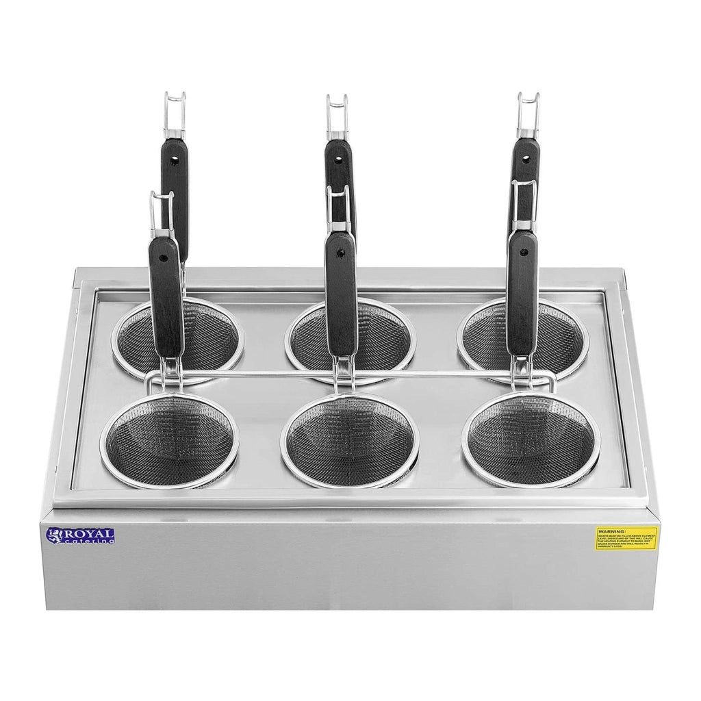 Cuocipasta cuocipasta a 6 cestelli 3000 watt intervallo di temperatura: 30 - 110 °C acciaio inox 14_0003942