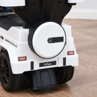 Macchina a Spinta per Bambini 12-36 Mesi con Licenza Mercedes, Tettuccio e Maniglia di Spinta, 85.5x40.5x95 cm, Bianco