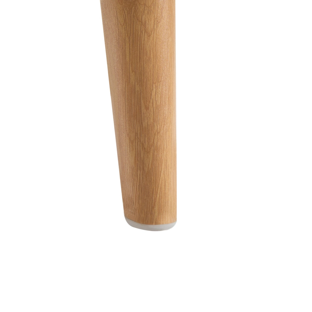 Chaise longue in tessuto bianco sporco per soggiorno, per il relax, con gambe effetto legno, stile scandinavo moderno