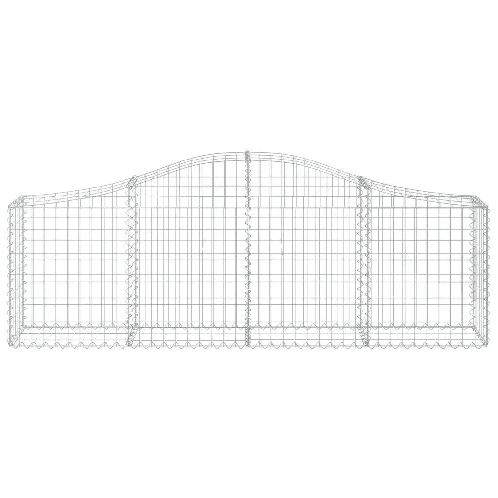 Cesti Gabbioni ad Arco 18 pz 200x30x60/80 cm Ferro Zincato 3145402