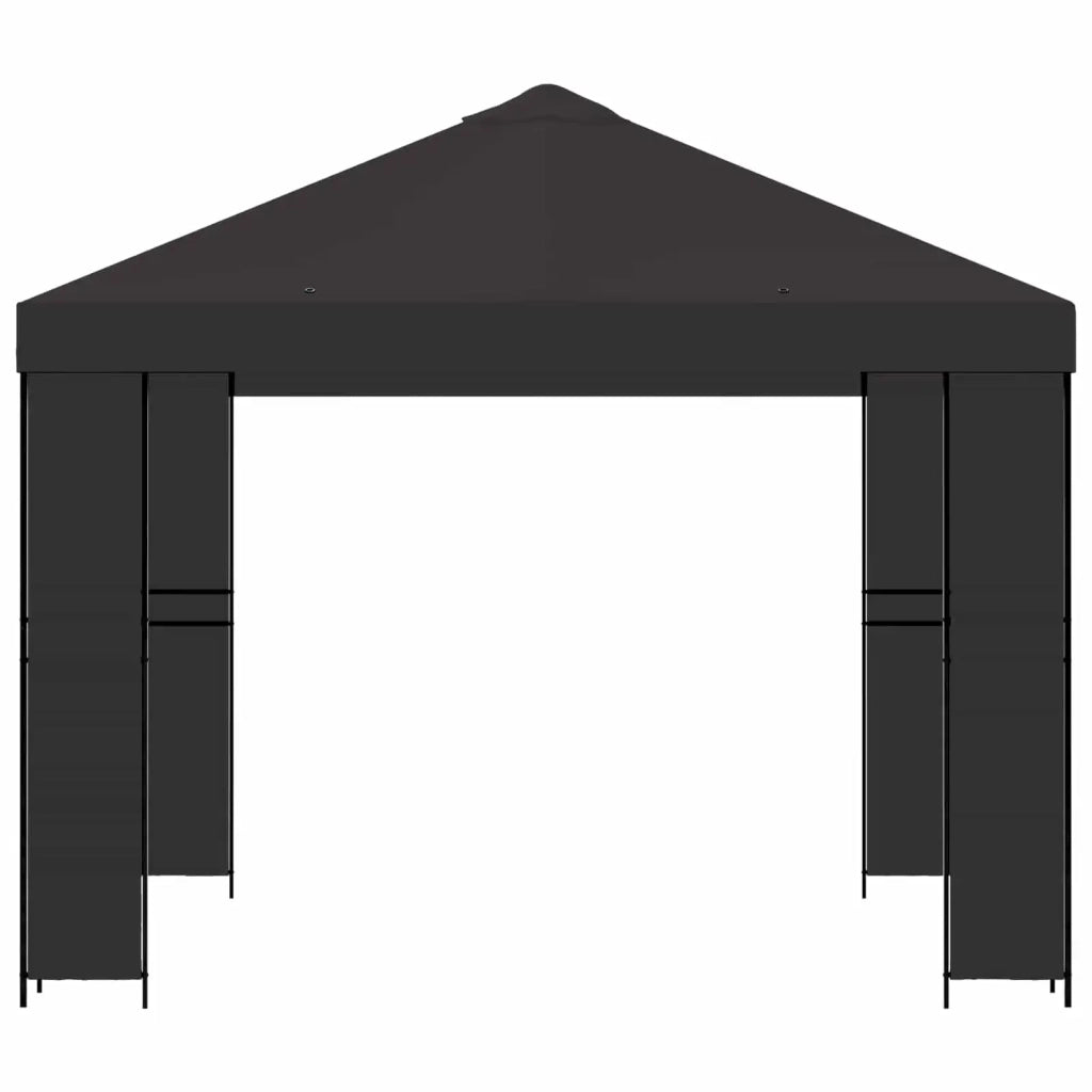 Gazebo 3 x 3 m Antracite Poliestere e Acciaio 190 900351