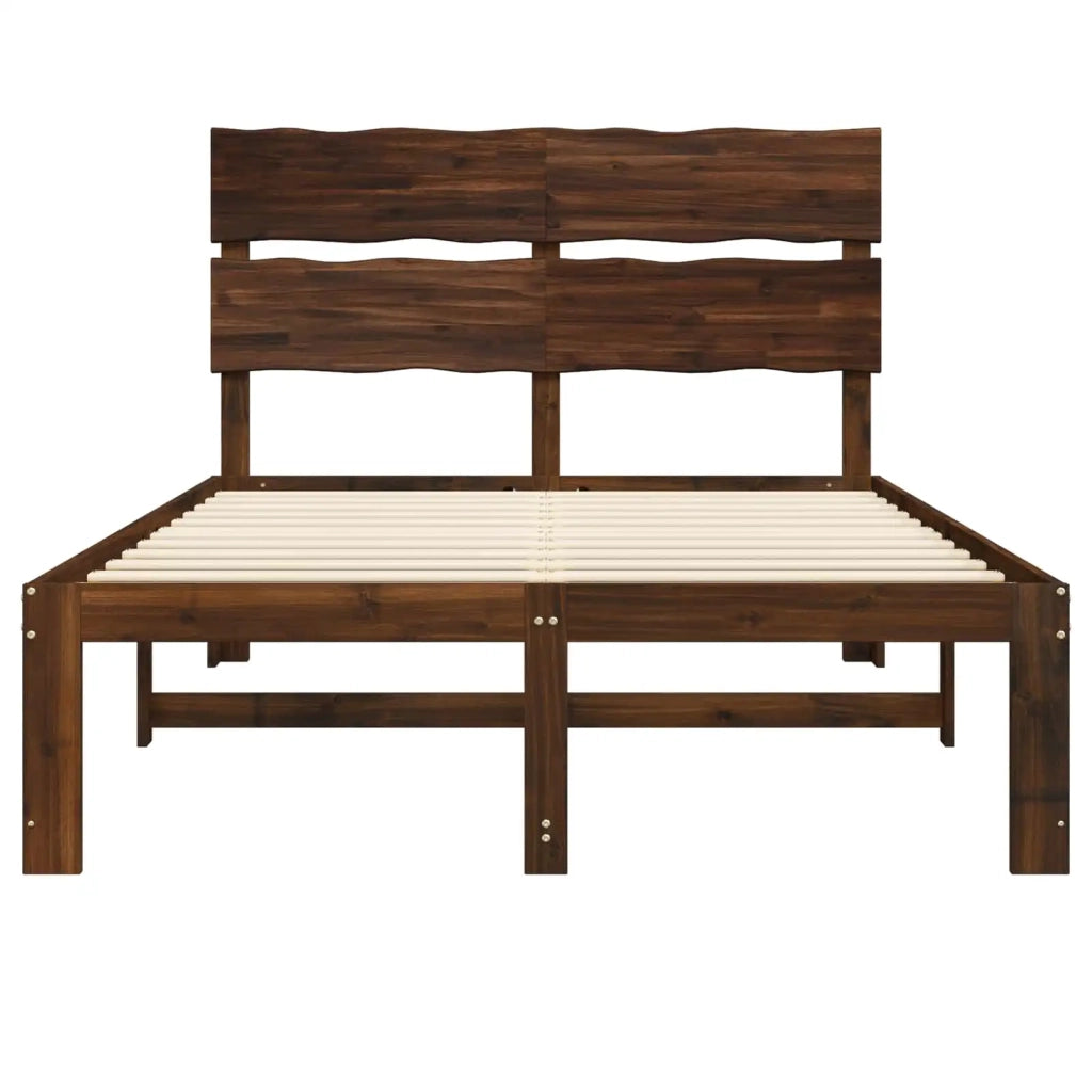 Letto matrimoniale con testiera ROSTOCK Marrone Scuro 3405485