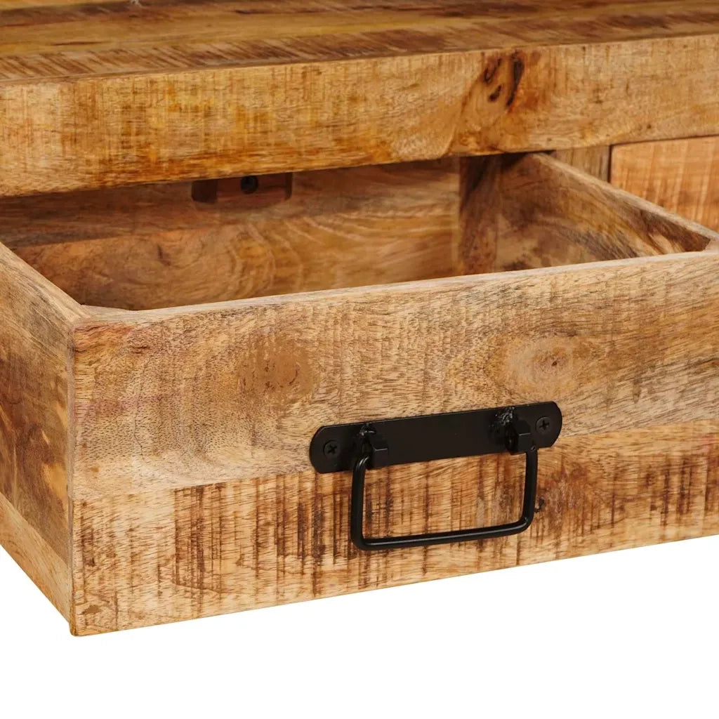 Tavoli consolle 2 pcs Marrone Legno di mango massello 3324223