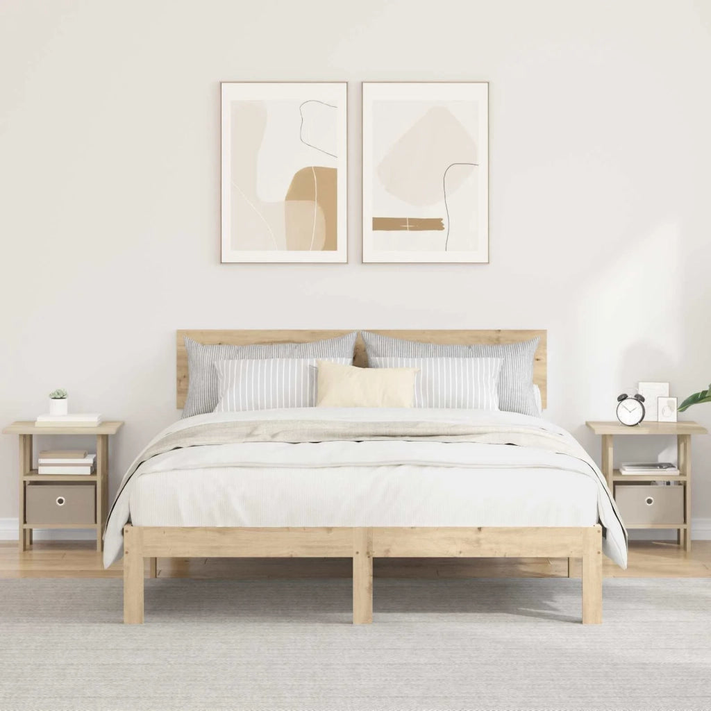 Set di 2 Comodini | Armadio da Notte | Mobiletto da notte Rovere Sonoma 41 x 40 x 45 cm Legno multistrato