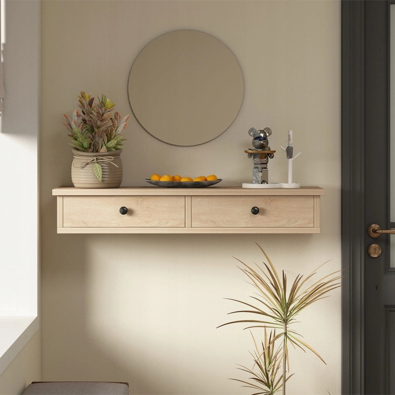 Mensola sospesa con ante, marrone chiaro, mobile da parete moderno in stile loft, 64 cm