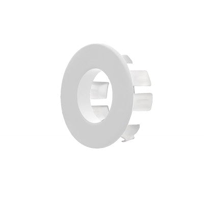 Ghiera con foro bianca opaca troppo pieno lavabo e bidet da 24 o 28 mm