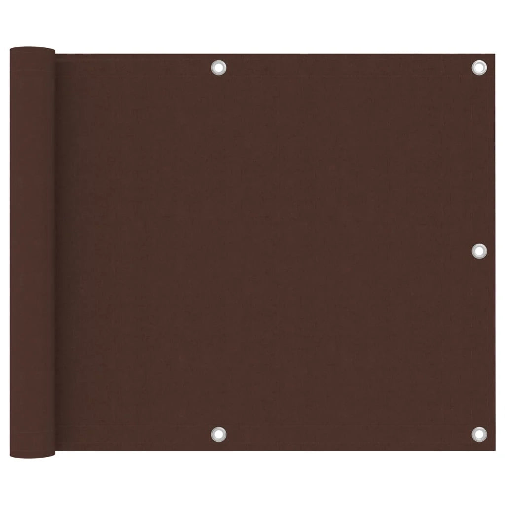 Schermo per balcone schermo per la privacy 75 x 600 cm tessuto Oxford marrone 02_0010237