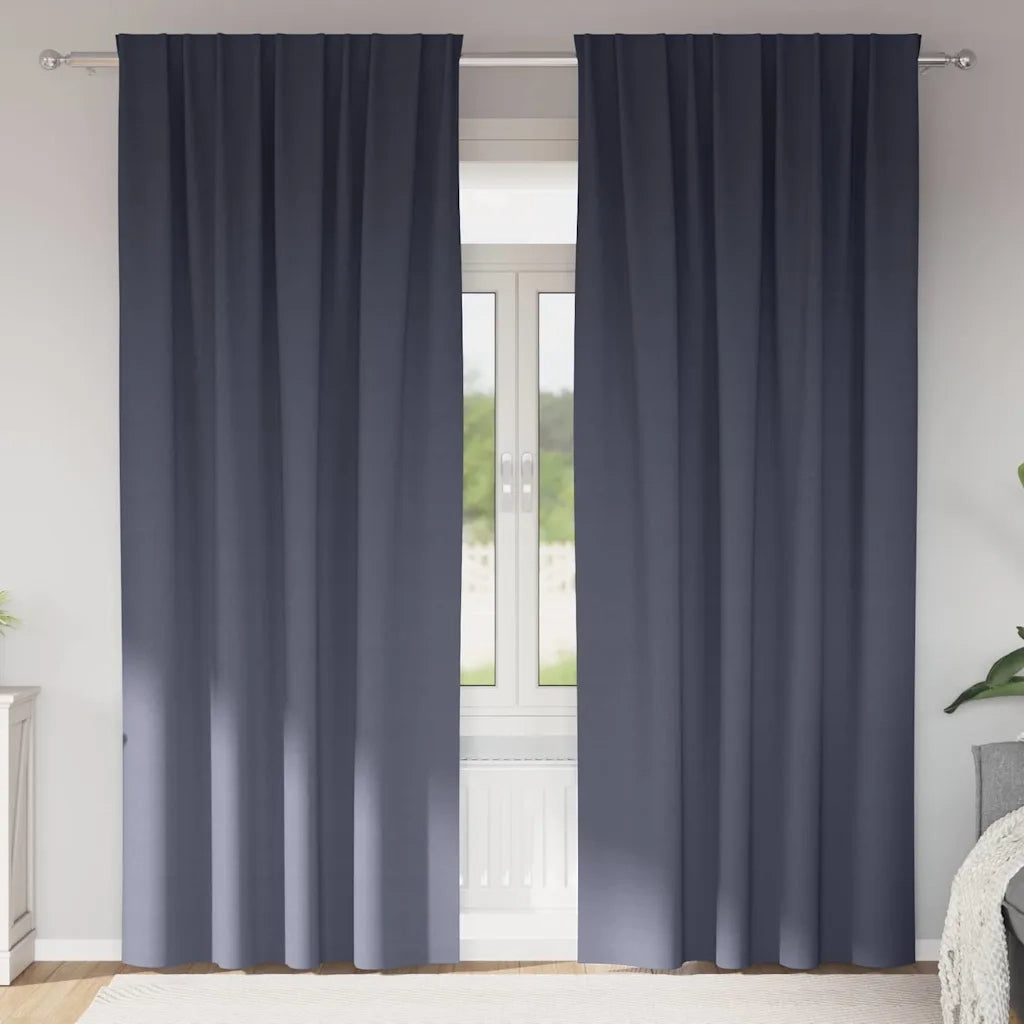 Tende Blackout con Anelli 2 pcs Antracite 260 x 140 cm 4107452